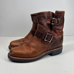 Chippewa Renegade Original Women's US 6M Cognac Leather Engineer Boots 1901W12
